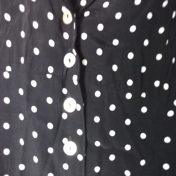 Vintage Polka Dot Dress Black White Pretty Woman Size 6 - Picture 4 of 4